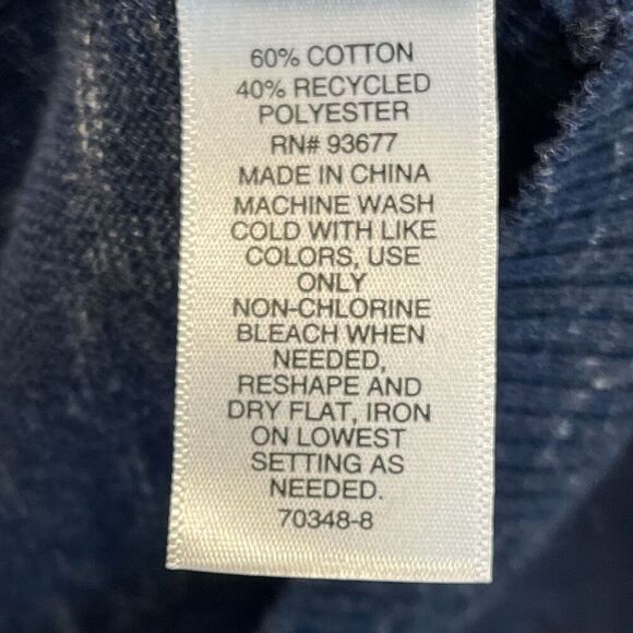 MUTUAL WEAVE Sweater Men's XL Heathered Blue Raglan Sleeve Crew Neck Pullover - Picture 5 of 11